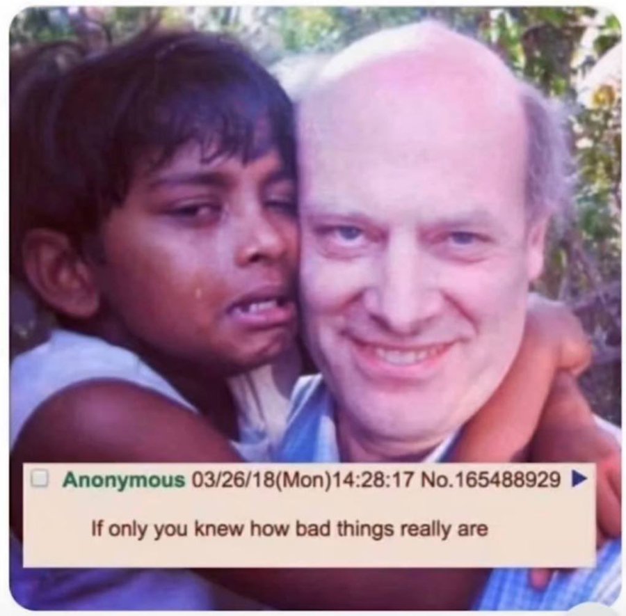 🚨🚨ESPELUZNANTE ‼️
En 2019 este malvado abusador satánico de niños… pedófilo, Peter John Dalglish, exjefe de las Naciones Unidas y fundador de UNICEF, fue arrestado por cargos de violación infantil en Nepal. Durante su arresto dos niños pequeños fueron rescatados de su