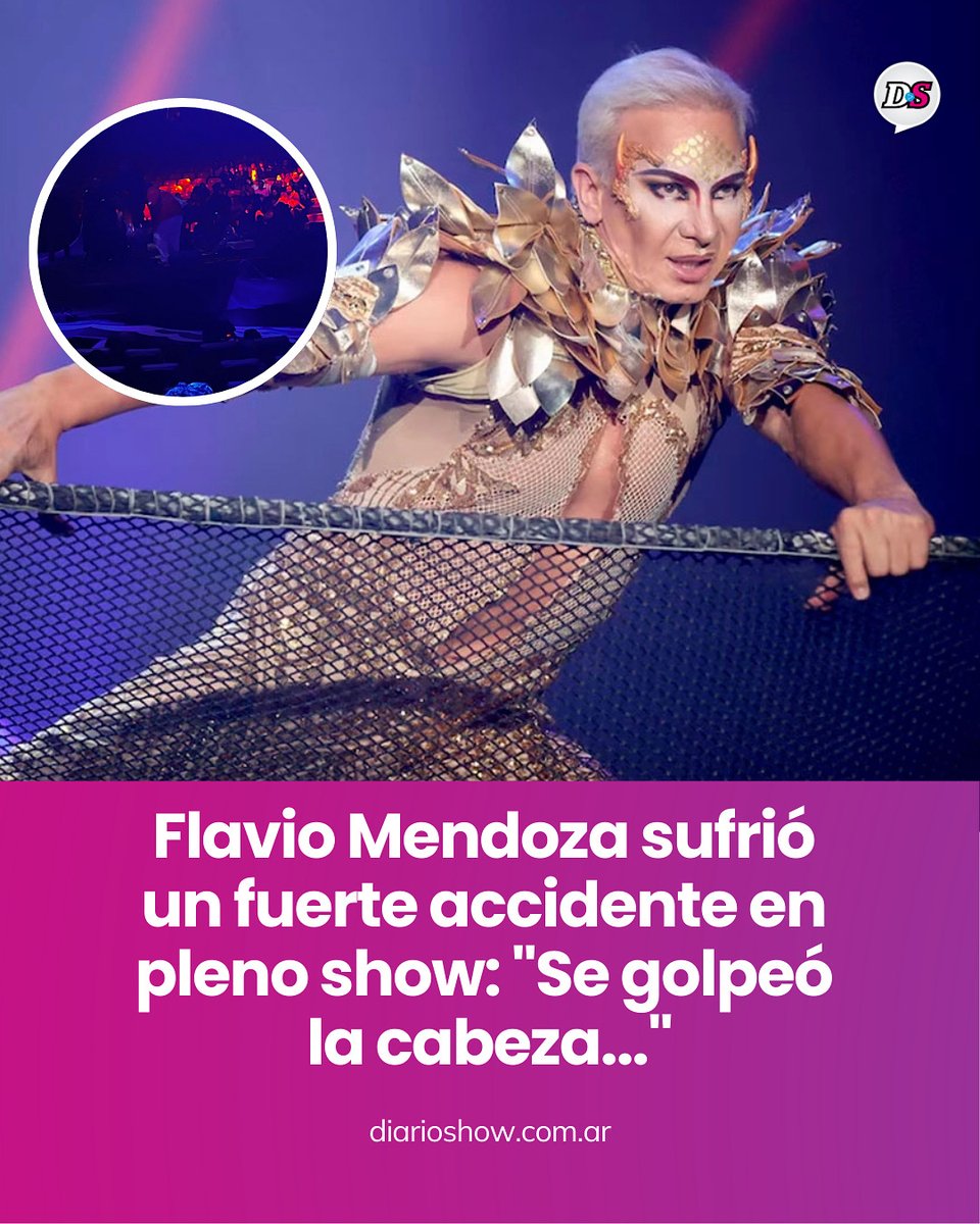 diarioshow's tweet photo. 🔴 PREOCUPACIÓN POR LA SALUD DE FLAVIO MENDOZA
⚠️ Flavio Mendoza sufrió un golpe en la cabeza durante una función del Circo Ánima y quedó tendido en el escenario.
🗞️ https://t.co/vL6LzmaEgE
#FlavioMendoza #CircoÁnima #LAM #ÁngelDeBrito #FlorCabrera https://t.co/Kc35IkNbTr
