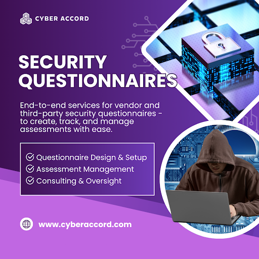 🔒 Simplify your security assessments with Cyber Accord!
 From design to oversight, we handle your vendor &amp; third-party security questionnaires seamlessly.
✅ Design &amp; Setup
 ✅ Management
 ✅ Consulting
🌐 cyberaccord.com
 #CyberSecurity #InfoSec #RiskManagemen