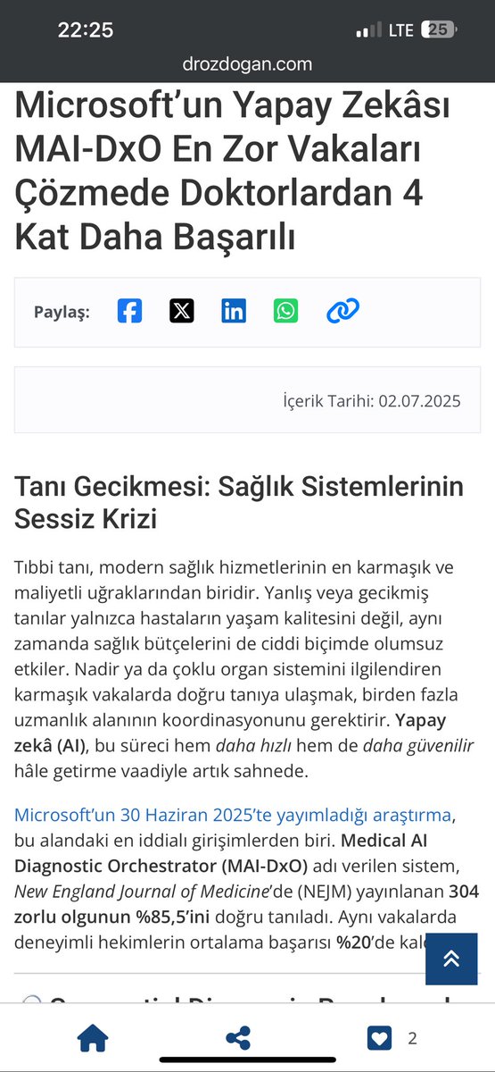 Woow etkileyici , yapay zeka tanı koymada doktorlardan daha başarılı