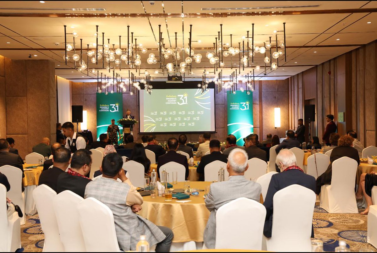 Heartfelt gratitude to Rt Hon Dev Raj Ghimire, Speaker of the House of Representatives of Nepal for gracing Rwanda's Liberation Day Celebration in Nepal,as a Chief Guest.Thx also to the Minister of Health &amp; other Gvnt Officials,12 MPs of Nepal,Heads of Mission,etc..who joined us.