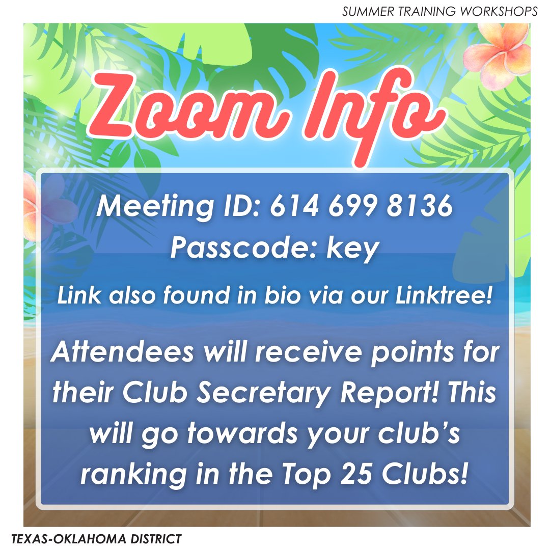 Join us for our Summer Training Program full of workshops to help you learn much more about T-O! ✨☀️🏝️🌺