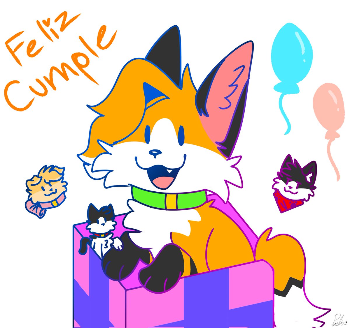 Feliz cumpleaños para mi🎊🎂🎂🧡🧡✨️❤️✨️❤️💫💫❤️❤️💖💖❤️, no tengo mucho que decir por ahora, solo quiero dejar este dibujito rápido que hice =)