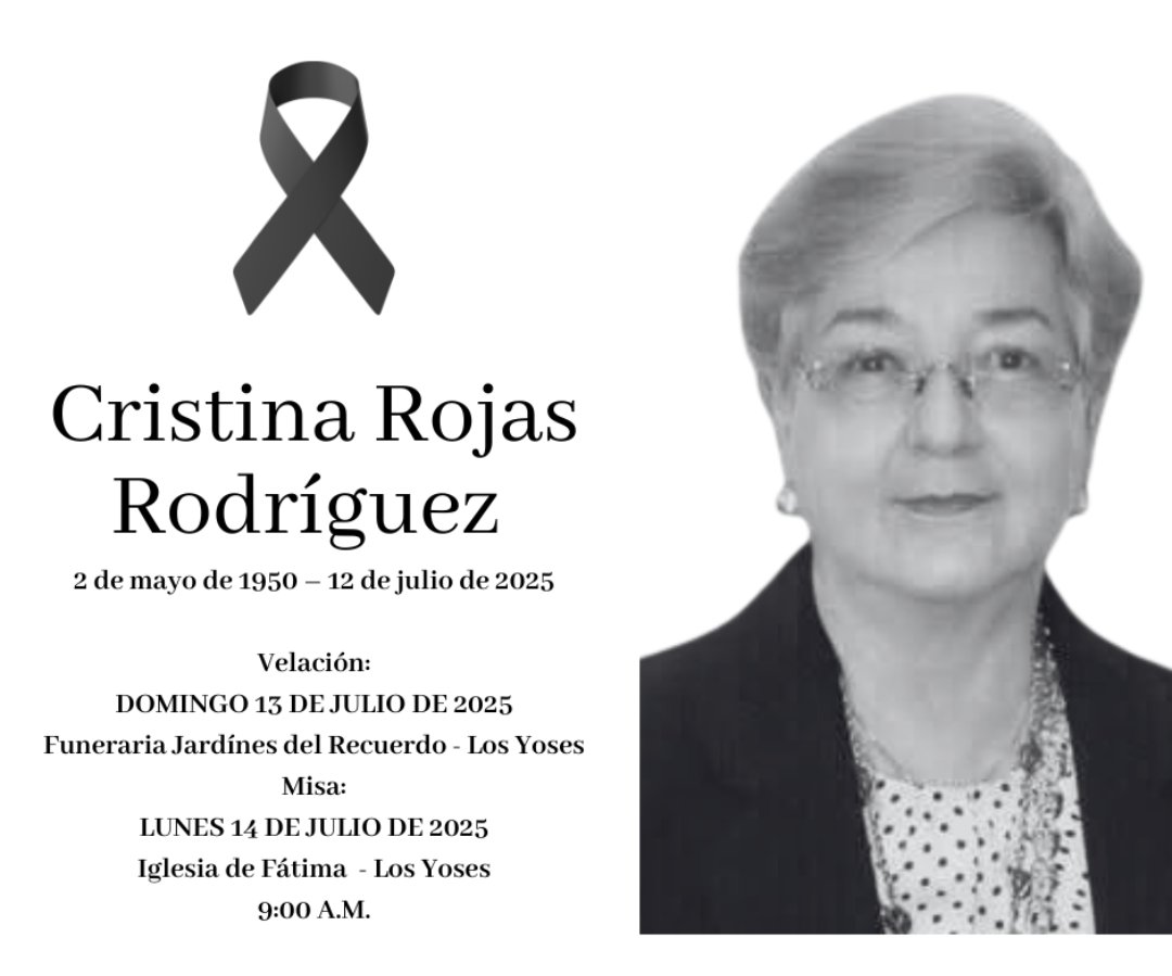 🙏 Les pido una oración por el alma de mi madre, Cristina Rojas Rodríguez, quién partió hacia el cielo esta mañana.