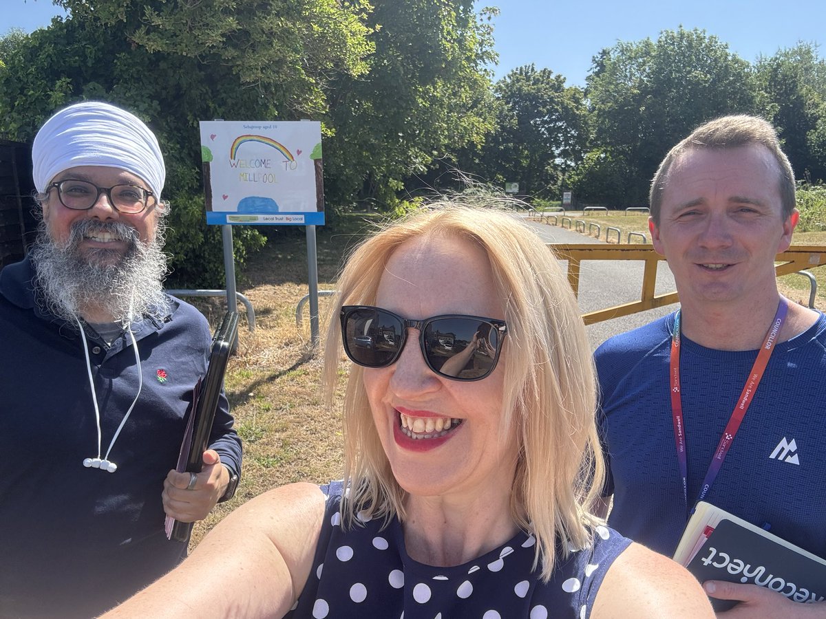 Out talking to local residents with the Hateley Heath councillors Amardeep and Paul Moore earlier - before the sun really got going!