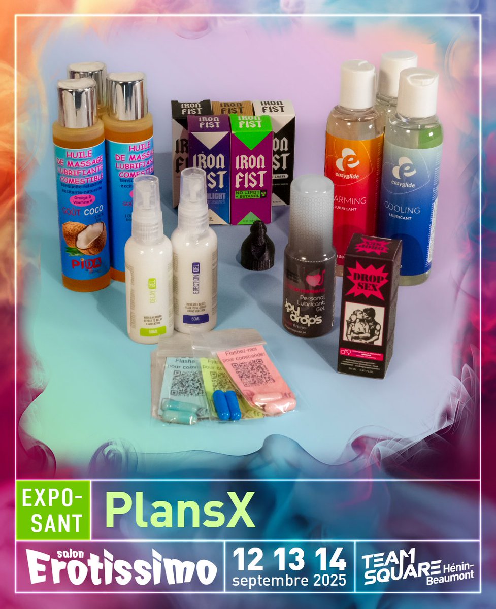 Du 12 au 14 septembre au Salon Erotissimo... Des exposants exceptionnels 🔥
Au Team Square d'Hénin-Beaumont
Billetterie erotissimo.net