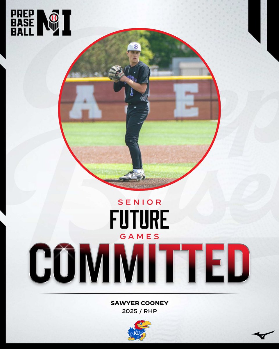 Congrat to 2025 RHP <a href="/CooneySawyer/">sawyer cooney</a> (Bloomfield Hills) on his commitment to <a href="/KUBaseball/">Kansas Baseball</a> 

6-3 right-hander up to 94 🔥 this spring

Michigan commitment #️⃣1️⃣0️⃣ from #PBSFG24