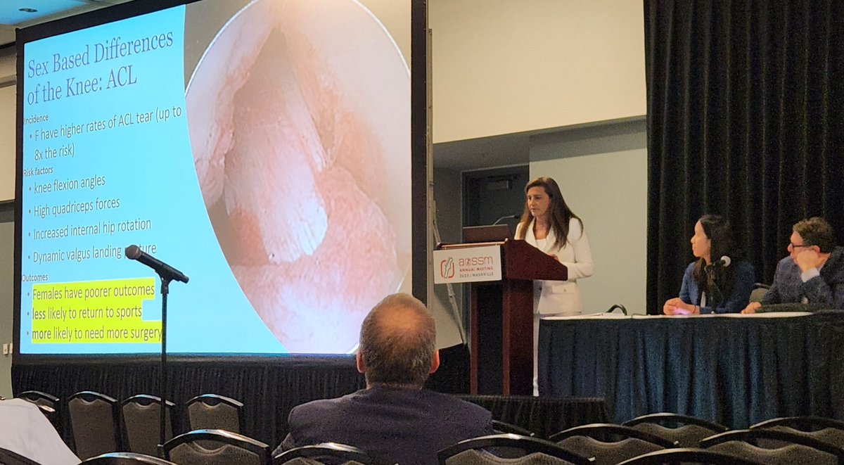 RJuddRobinsMD's tweet image. Great discussions to help improve recovery from ACL Surgery at #AOSSM including functional testing to guide return to play, psychological readiness, and differences in female and male recovery. @aossm1972 #savetheknee #ACL #evidencebasedmedicine #sportsmedicine #grit