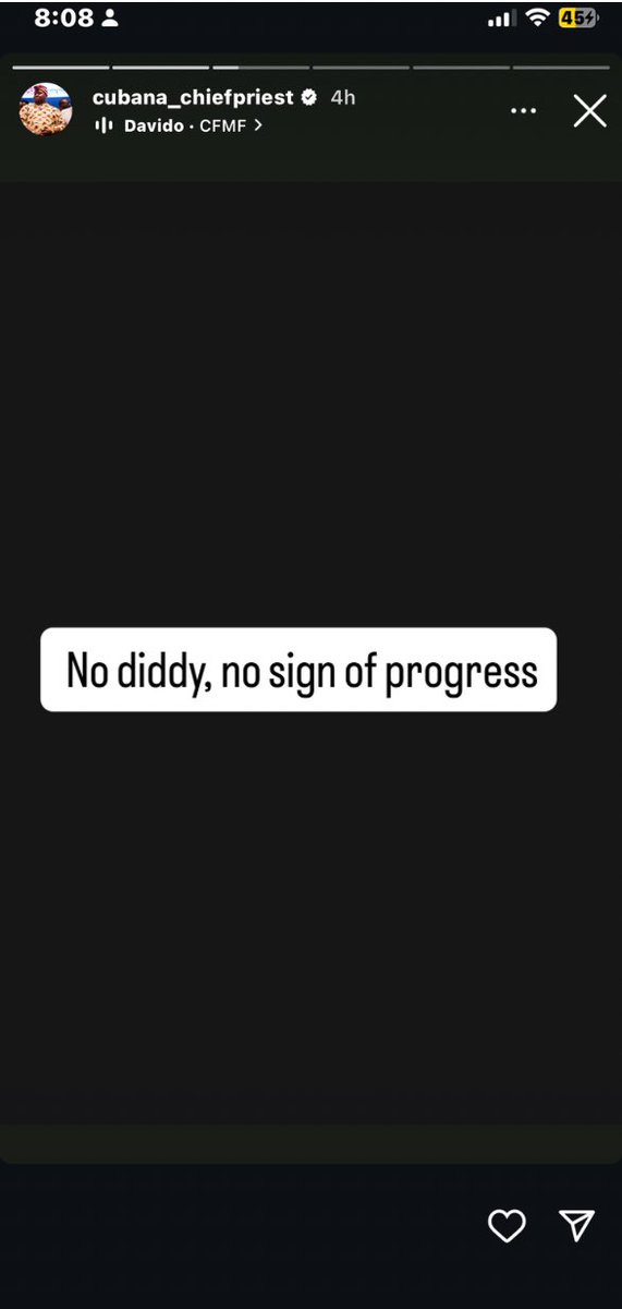 Cubana just finished cooking Burna girl on is  Instagram page 😂😂🤣🤣 "No chorus, no hook, no sign of direction 😩
Burna just enter studio lock door, begin freestyle frustration 💀"#30BG #Albumination #NSOW #NoSignOfWeakness #Afrobeats #Davido
