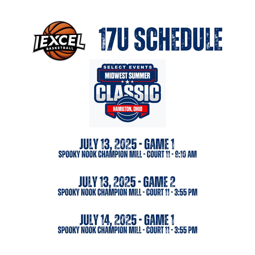 After going 3-1 in our last event in Indiana. Our IEXCEL 17u team is now playing at the tournament below please come out to see our players for recruitment. Looking forward to seeing you on the sidelines.