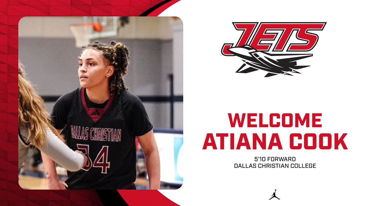 Please welcome our newest Jet! ✈️ 

Atiana Cook!!! 🏀 
-Transfer from Dallas Christian College 
-San Antonio, Texas