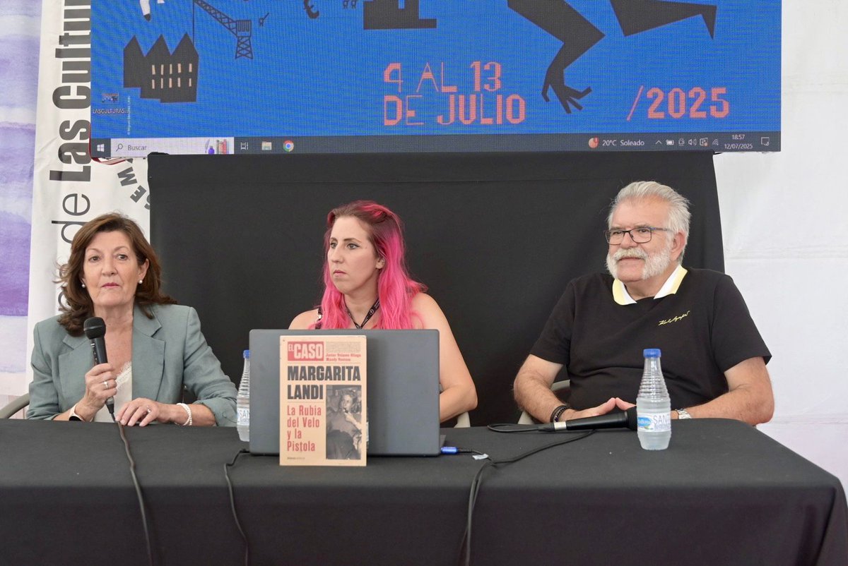snegra's tweet image. Margarita Landi fue una leyenda viva del periodismo de sucesos"
Pionera, libre, inquebrantable.
En la Semana Negra, Javier Velasco y Maudy Ventosa reivindican su legado en "La rubia del velo y la pistola".
Con Arantxa Margolles.
#SemanaNegra2025 #MargaritaLandi #Periodismo