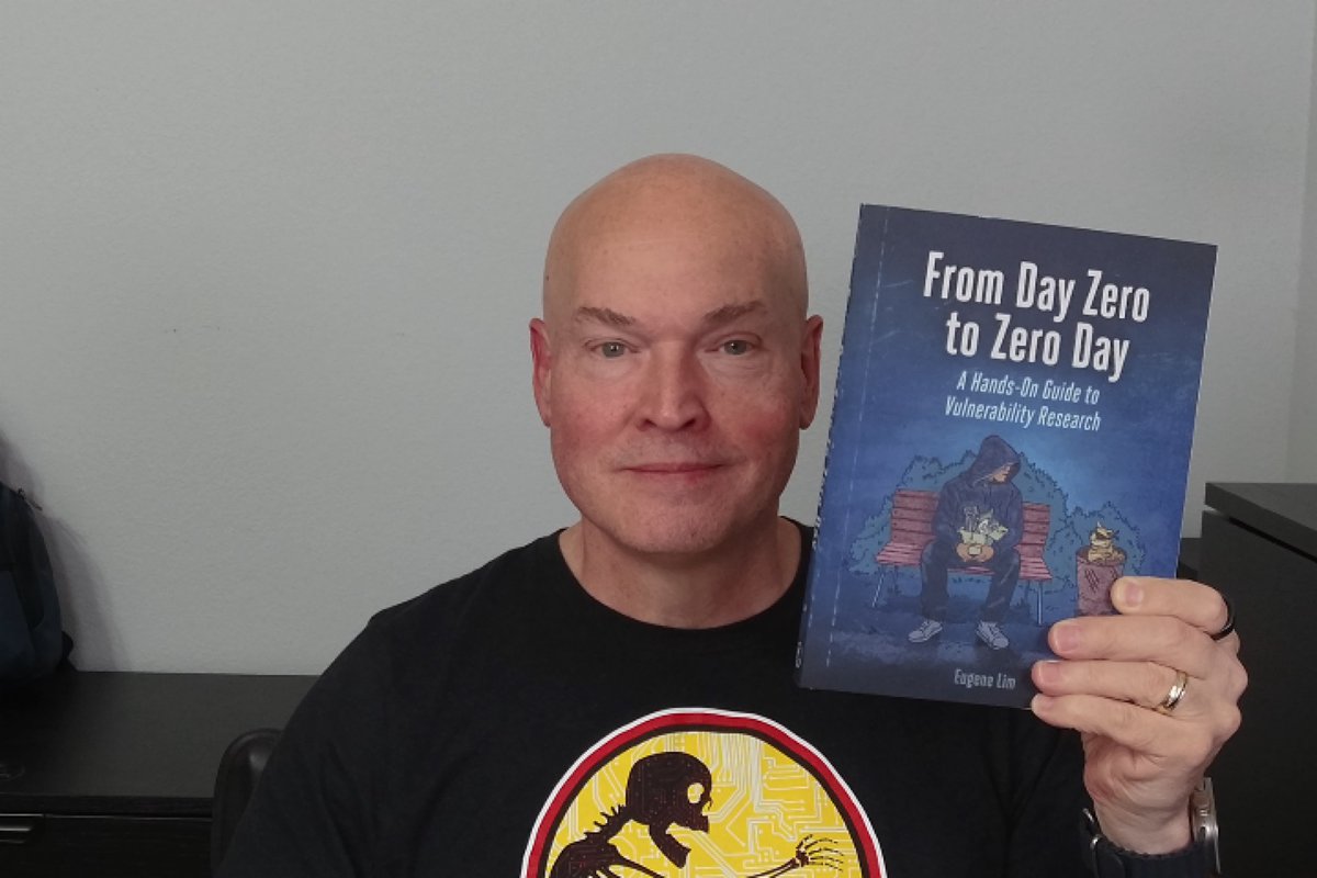 Phillip Wylie (@phillipwylie) on Twitter photo This was waiting for me when I got home from @boardwalk_bytes! I have been anxiously awaiting the release of From Day Zero to Zero Day by <a href="/spaceraccoonsec/">spaceraccoon | Eugene Lim</a>! <a href="/nostarch/">No Starch Press</a> This was waiting for me when I got home from @boardwalk_bytes! I have been anxiously awaiting the release of From Day Zero to Zero Day by <a href="/spaceraccoonsec/">spaceraccoon | Eugene Lim</a>! <a href="/nostarch/">No Starch Press</a>