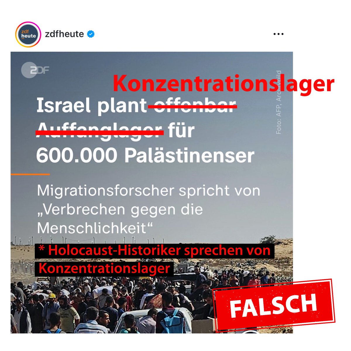 „Offenbar Auffanglager". Was für eine perverse Verharmlosung. Die Recherche der israelischen Zeitung Haaretz zitiert die israelische Regierung, sie wolle in dem „Lager" die Bevölkerung „konzentrieren" (Zitat). Haaretz spricht deshalb auch korrekterweise von einem