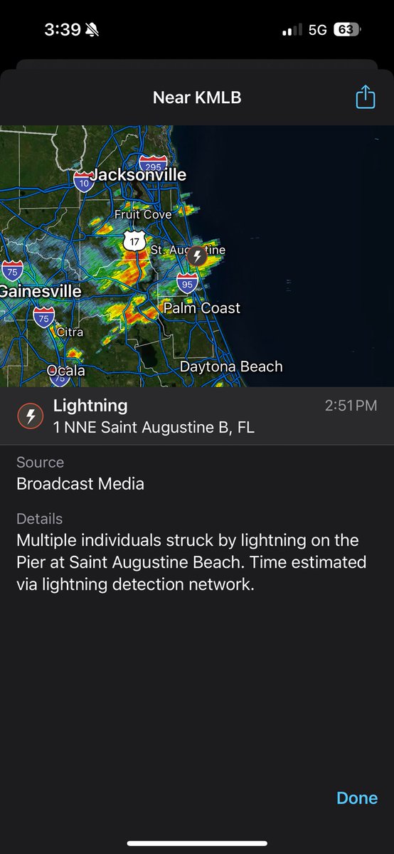 Don’t know how else to emphasize this other than just repeating it over and over. If you hear thunder, get inside. Second lightning strike event in our area. Unbelievably serious, don’t mess with this stuff