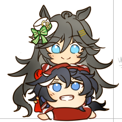 トウカイテイオー(ウマ娘) 「#ウマ娘 anime expoであげたシール! thank you to eve」|taneyeo (*´∀｀*) たねよのイラスト