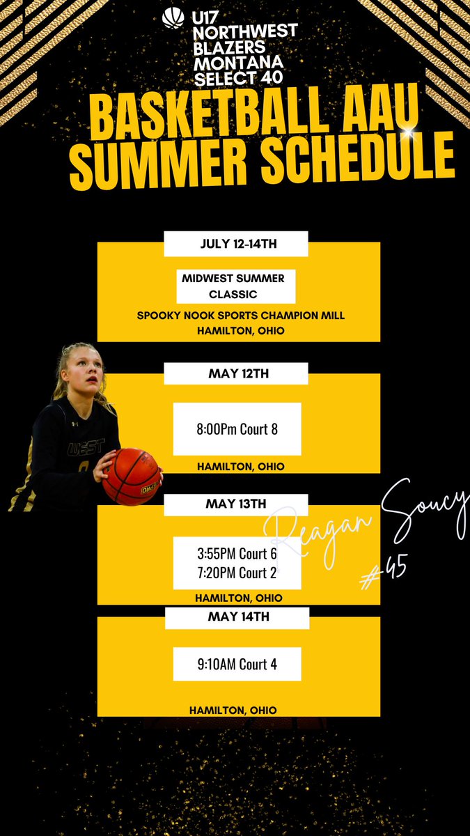 Midwest Summer Classic about to tip off!! 2026 Guard Looking for that right fit to call home! I would love you to watch me and my team play!