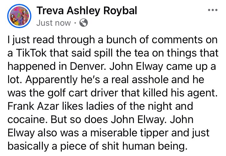 ashleyroybal's tweet image. #notorious #elway #frankazar (he follows me) 😆