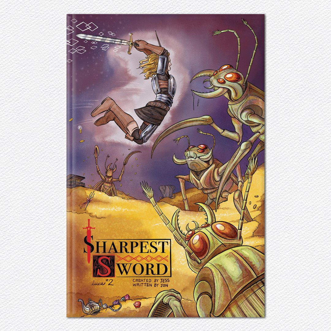 HollanderCooper's tweet image. ⚔️ Sharpest Sword Issue 2: The Talking Sword is OUT NOW! ⚔️
Grab the new issue today, or get the Special Edition that combines Issues 1 & 2 into one fancy book (complete with a special cover)!
Check them out: linktr.ee/sharpestsword