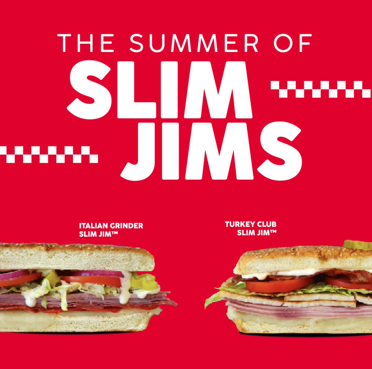 The Slim Jim is summer’s go-to, and starting July 14th you can enjoy it in two limited-time options: Italian Grinder and Turkey Club—both freshly pressed and served with golden fries.
 
Make it the perfect meal with the addition of one of our classic shakes, made with premium ice