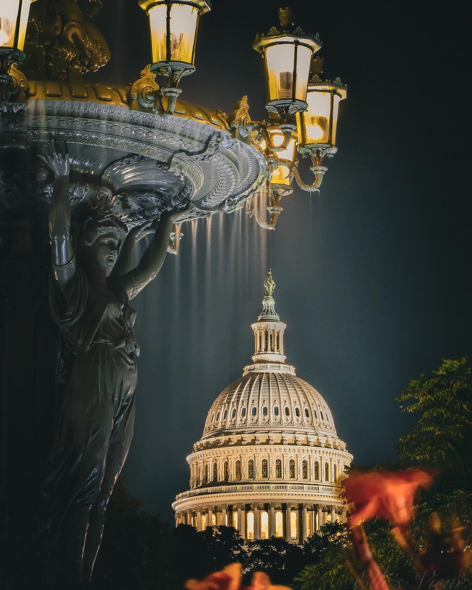 washingtondc's tweet image. The Bartholdi Fountain at night. ๐๐
๐ธ: ellesview22 / IG #Only1DC