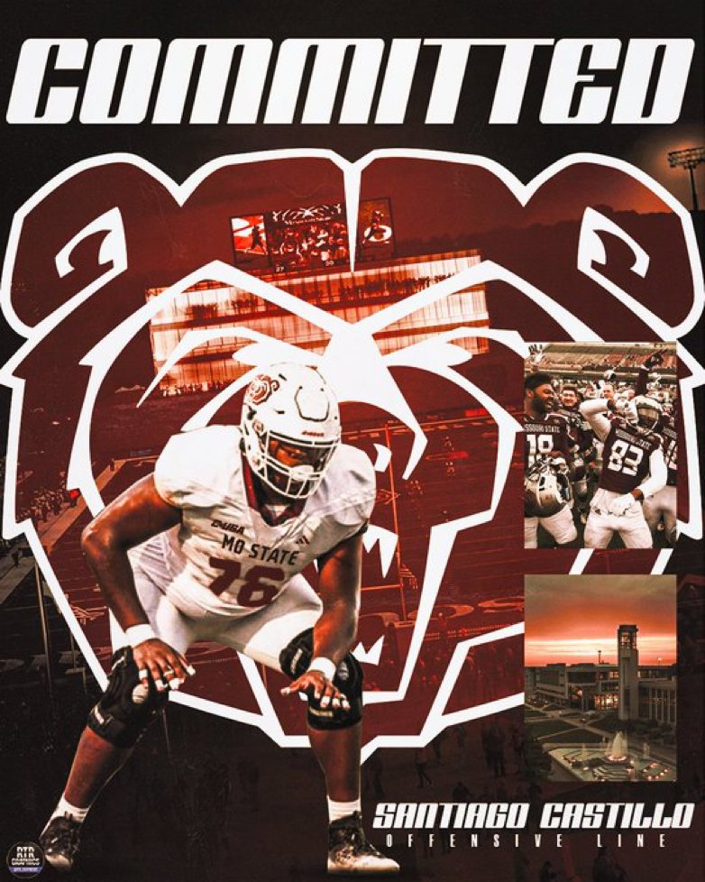 Santiago Castillo (@danktiago) on Twitter photo Blessed to announce my commitment to Missouri State University. Excited to continue my academic and athletic career! #GoBears <a href="/Coach_Halpin/">Max Halpin</a> <a href="/6starfootballMO/">Six Star Football | MISSOURI</a> <a href="/Coach_Edwards66/">Deric Edwards</a> <a href="/CoachPoe1914/">Coach Poe *Trenches Reloaded *</a> <a href="/JHMerrittJr/">John Merritt ๐</a> <a href="/AllenTrieu/">Allen Trieu</a> <a href="/JPRockMO/">JP Rock</a> <a href="/DeSmetFB/">De Smet Jesuit Football</a> <a href="/Ry_Beard/">Ryan Beard</a> Blessed to announce my commitment to Missouri State University. Excited to continue my academic and athletic career! #GoBears <a href="/Coach_Halpin/">Max Halpin</a> <a href="/6starfootballMO/">Six Star Football | MISSOURI</a> <a href="/Coach_Edwards66/">Deric Edwards</a> <a href="/CoachPoe1914/">Coach Poe *Trenches Reloaded *</a> <a href="/JHMerrittJr/">John Merritt ๐</a> <a href="/AllenTrieu/">Allen Trieu</a> <a href="/JPRockMO/">JP Rock</a> <a href="/DeSmetFB/">De Smet Jesuit Football</a> <a href="/Ry_Beard/">Ryan Beard</a>