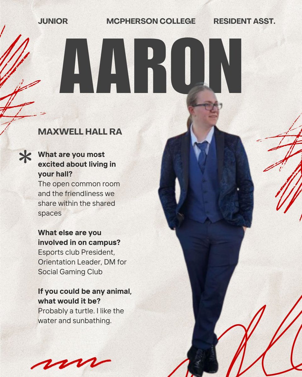 _MCStudentLife's tweet image. Meet Maxwell Hall RA, Aaron!