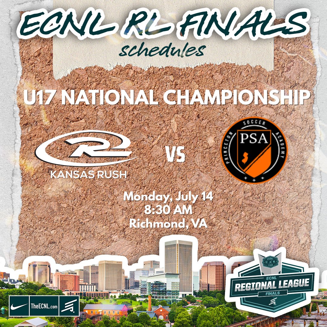 KS_RushSoccer's tweet photo. Our @08BillyGoatFC Boys are looking to join the exclusive group of teams to win back-to-back national titles. Monday morning they take on PSA Monmouth of Randolph, NJ in the #ECNLRLFinals U17 National Championship Game. #RushNation is cheering for you! #RUID https://t.co/Yxa5c2sR8q