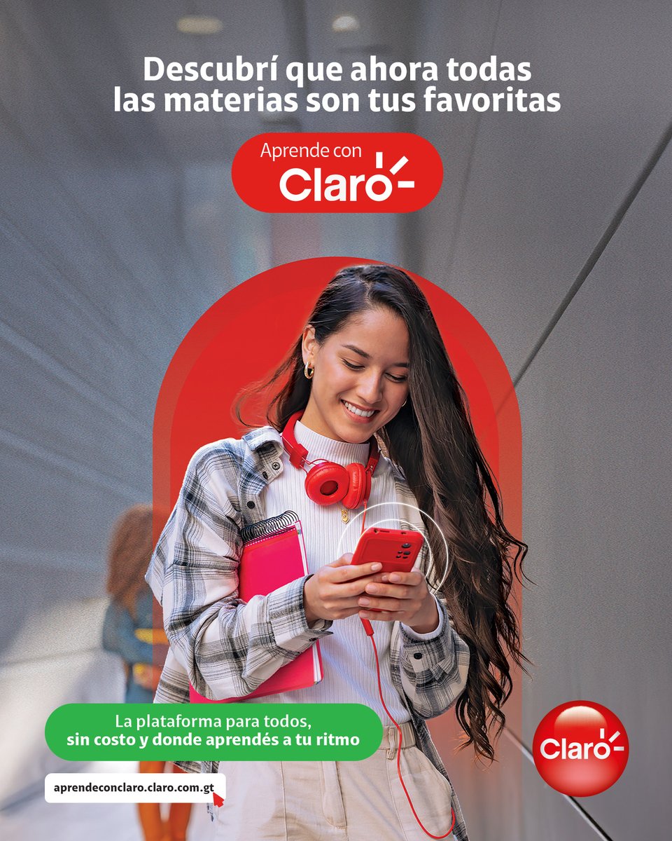 ¿Quién dijo que solo se puede tener una materia favorita?
📚🤩

Con Claro, mejorás en lectura, resolvés problemas matemáticos y entendés la ciencia como nunca.

Aprendé con Claro y te preparás para el futuro.