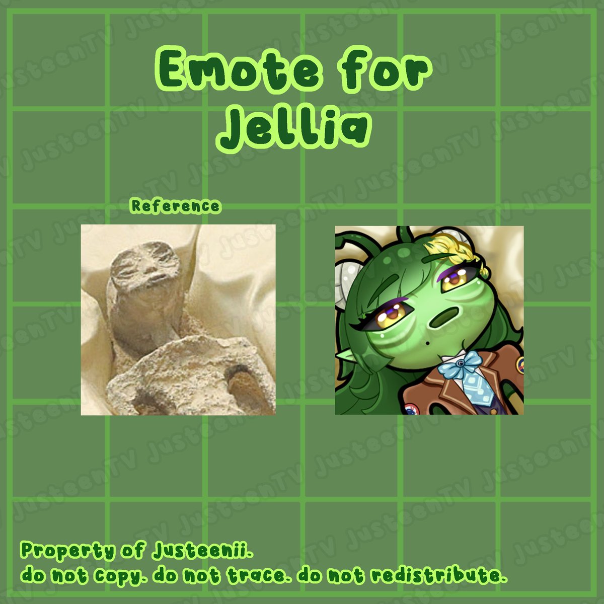 👽 Custom emote for <a href="/JelliaGalactica/">Jellia Galactica 🛸👾VTuber!</a> 🛸
#VGenComm #aliens #emoteartist