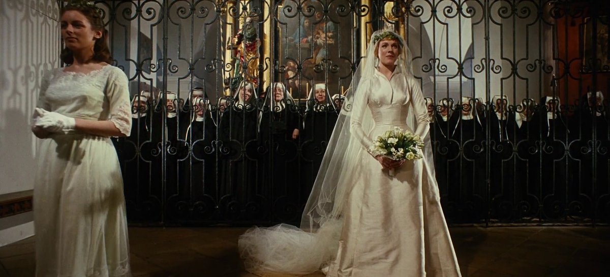 vasilisonka's tweet image. personally if i was marrying a billionaire and had ridiculous amounts of money to spend, i would be out there requesting an exact replica of maria’s wedding dress from the sound of music