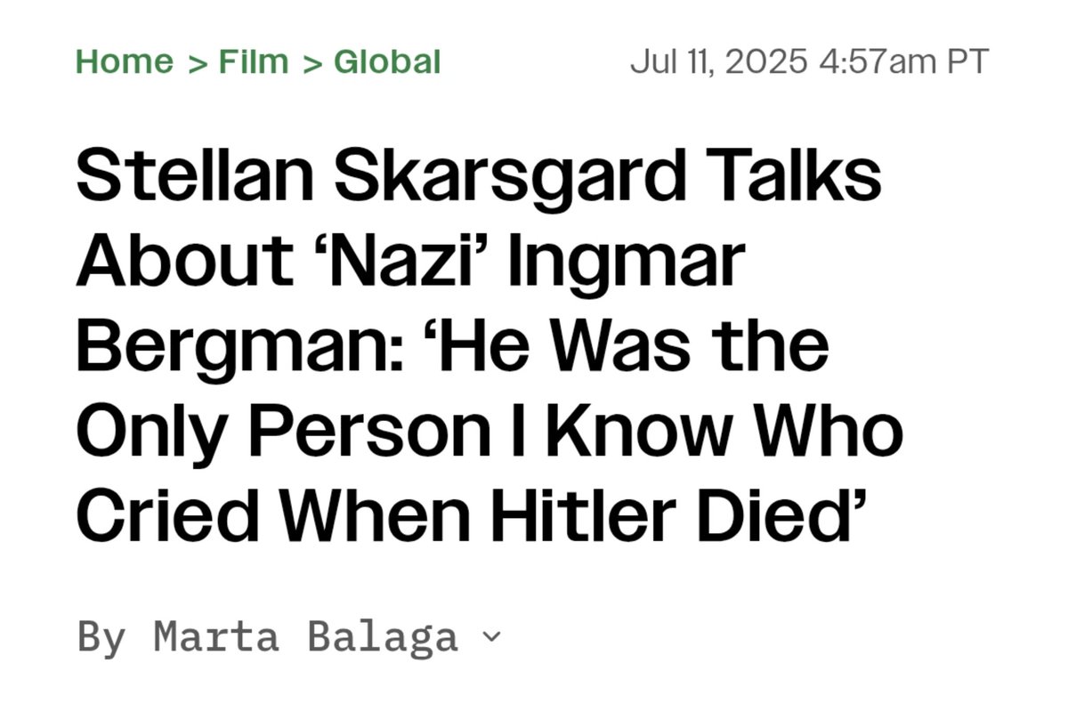I’m sure some will read this as INGRID Bergman (Isabella Rossellini’s mother, apparently -- news to me!). Like in the early days of MeToo, when Harvey Fierstein took brutal abuse because people thought he was, well, ANOTHER Harvey.
