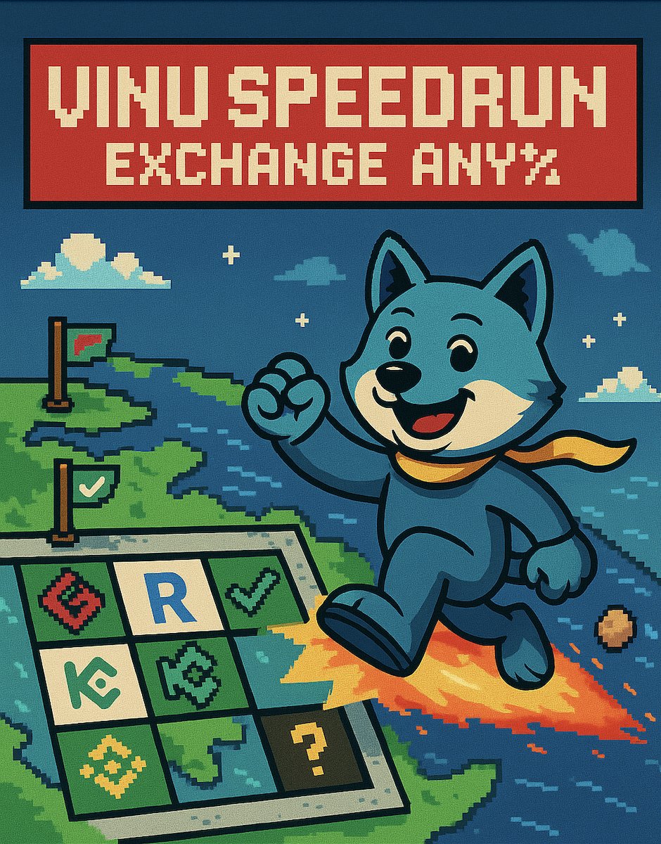 VinuPixels's tweet image. Speedrunning every exchange like it’s a meme-powered Mario Kart. Which track do you think is up next? 🏁 $VINU