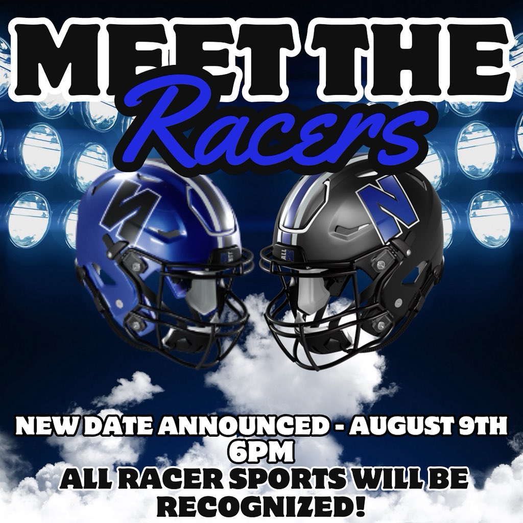 ‼️New Date‼️

August 9th at 6pm! Be there to meet your 2025-2026 Racer Sports Teams! 

#AllN