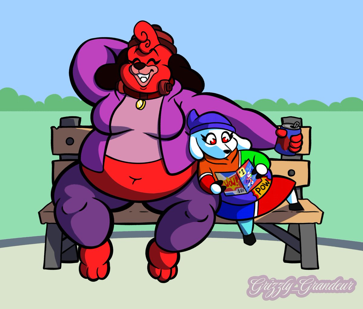 Chillin' at the park ☀️
Art Fight attack for <a href="/NFWstudios/">NFWstudios</a>
#GGArt