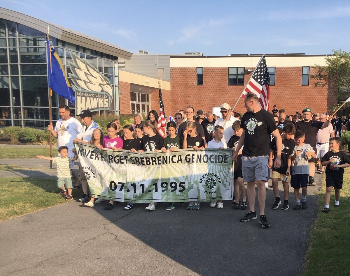 Yesterday, I joined the Srebrenica Walk in Utica to honor the 8,000+ Bosniak men and boys killed in July 1995.

Thank you to Hanka Grabovica and the Bosnian American Community Center for organizing this powerful remembrance. We must never forget.