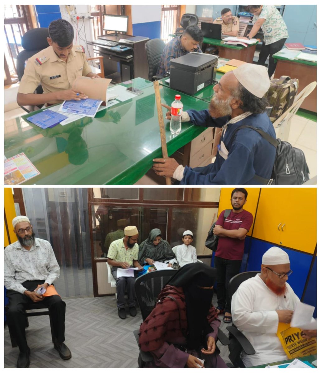 पायधुनी पोलीस ठाणे - Pydhonie PS Mumbai (@pydhonieps) on Twitter photo आज, दि. 12/07/2025 रोजी पायधुनी पो.ठाणे येथे महिला व जेष्ठ नागरिक यांच्यासाठी तक्रार निवारण दिन आयोजित करण्यात आला होता. त्याअनुषंगाने उपस्थित नागरिकांच्या तक्रारी चे निराकरण करून त्यांचे समाधान करण्यात आले.
<a href="/MumbaiPolice/">मुंबई पोलीस - Mumbai Police</a>
<a href="/CPMumbaiPolice/">Commissioner of Police, Greater Mumbai</a>
<a href="/DcpZone2Mumbai/">पोलीस उप आयुक्त परिमंडळ ०२ - DCP ZONE 02 Mumbai</a> आज, दि. 12/07/2025 रोजी पायधुनी पो.ठाणे येथे महिला व जेष्ठ नागरिक यांच्यासाठी तक्रार निवारण दिन आयोजित करण्यात आला होता. त्याअनुषंगाने उपस्थित नागरिकांच्या तक्रारी चे निराकरण करून त्यांचे समाधान करण्यात आले.
<a href="/MumbaiPolice/">मुंबई पोलीस - Mumbai Police</a>
<a href="/CPMumbaiPolice/">Commissioner of Police, Greater Mumbai</a>
<a href="/DcpZone2Mumbai/">पोलीस उप आयुक्त परिमंडळ ०२ - DCP ZONE 02 Mumbai</a>