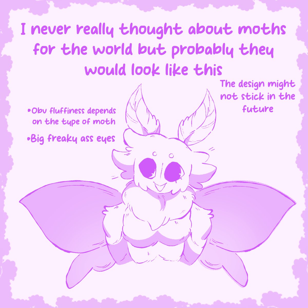 DoziDemon's tweet image. Moths are very pretty. But I Don’t think they’re my favorite bug. They are definitely fun for me to design though