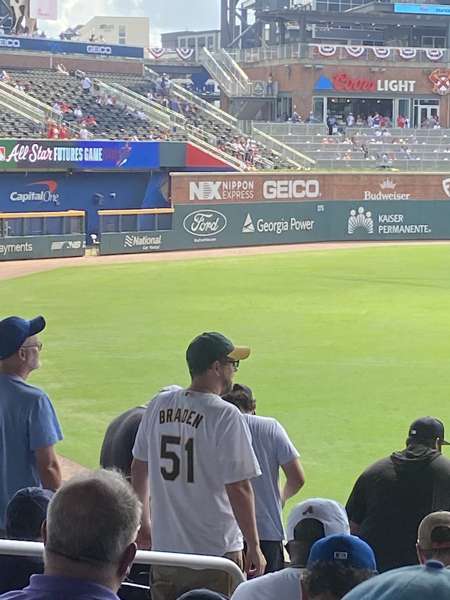 Carly Donohue (@carlydonohue4) on Twitter photo <a href="/DALLASBRADEN209/">Dallas Braden</a> View from the office!! At the Futures All-Star Game here in the ATL š„š„š„ <a href="/DALLASBRADEN209/">Dallas Braden</a> View from the office!! At the Futures All-Star Game here in the ATL š„š„š„