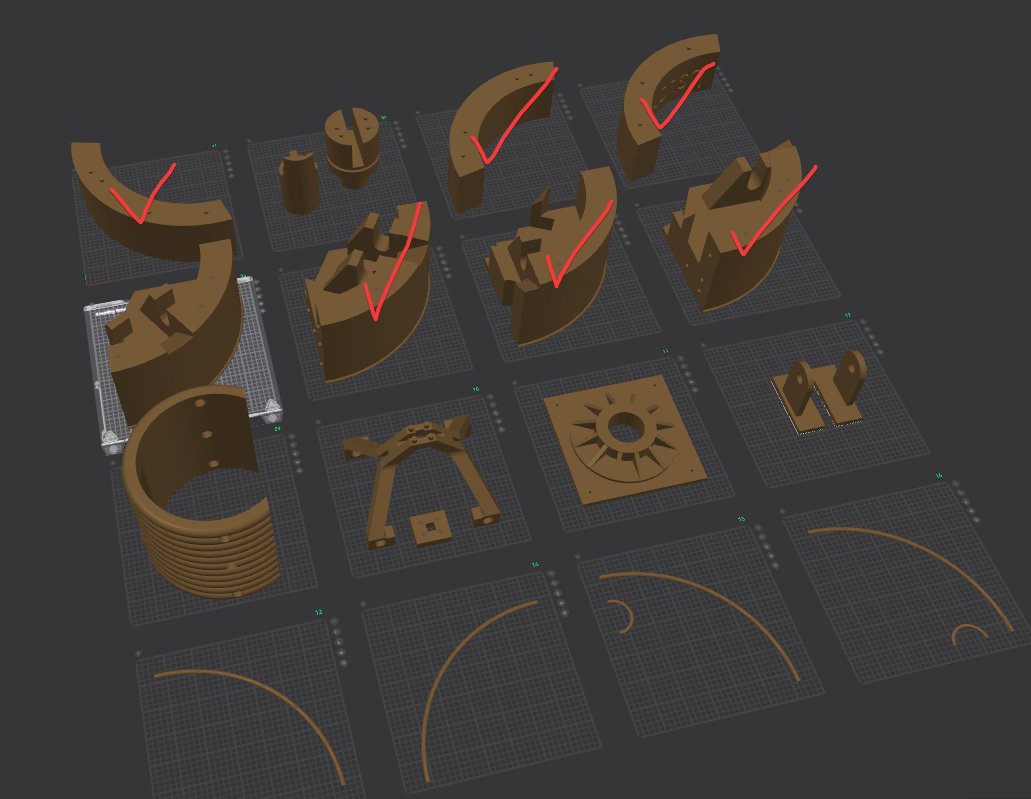sometimes_lone's tweet image. nobody asked, but the full size Rust auto turret is about halfway done printing. Electrical stuff should be here by mon/tuesday 👏