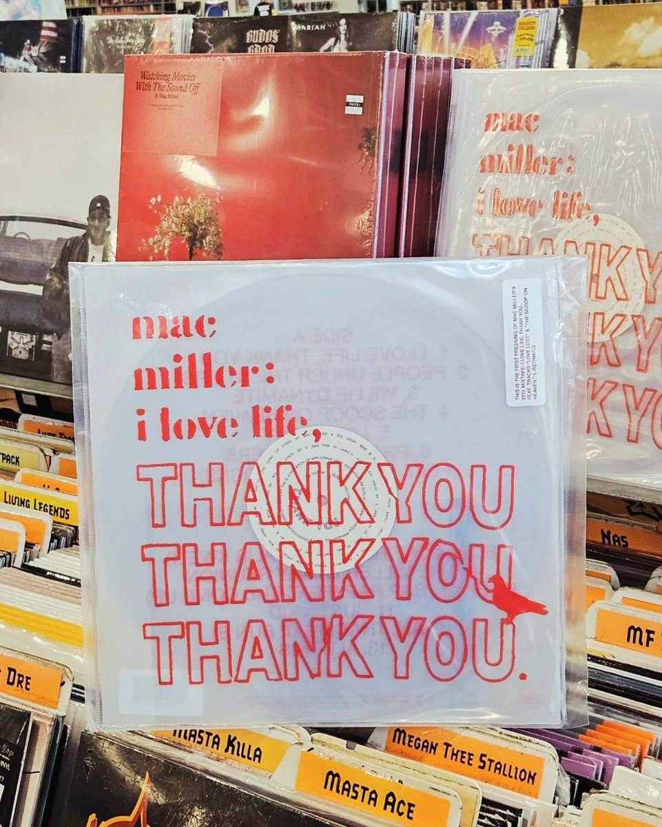 "I Love Life, Thank you" by @macmiller is out now via @rostrumrecords on clear color vinyl! Originally released in 2011, the mixtape feels like a snapshot of a moment in time and a celebration of a modern-day hip-hop legend. 

Get it here: bit.ly/4lPdfRm