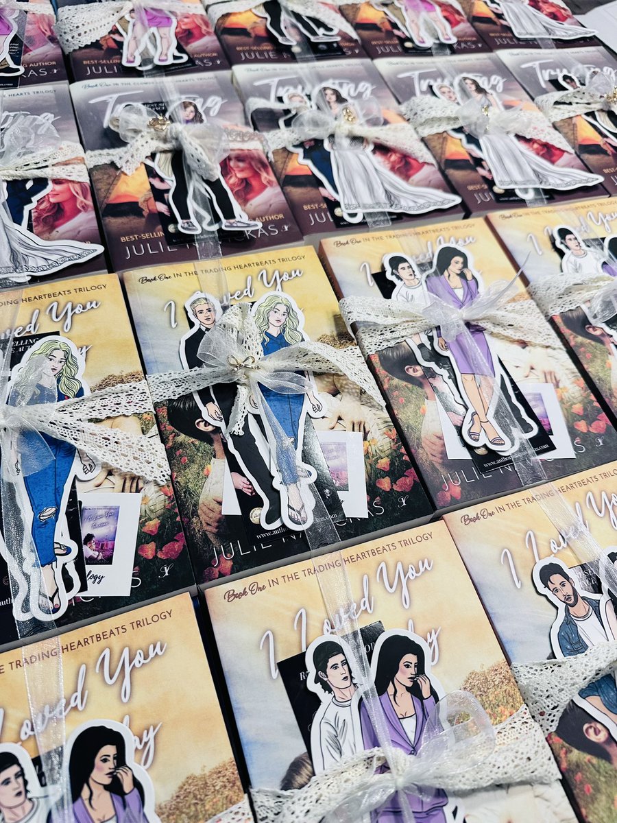 Prepping for Writers on the River next weekend! 📚💕 Love how these trilogy bundles turned out! #WOTR #RomanceBooks #RomanceReads