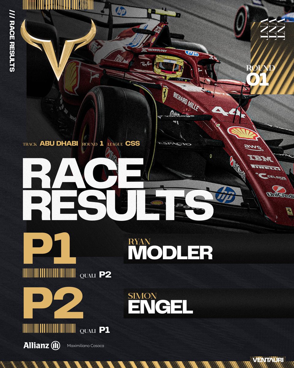 Well… there’s no better way to start a championship with a 1-2 🔥

Ryan also wins on debut for a second time at the team 😮‍💨

#VentauriVNT 💛