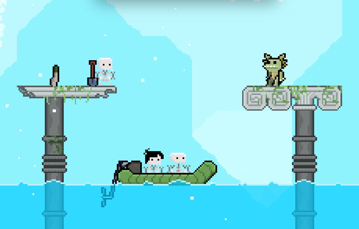 Well, that was a bad day for this team of Doomed Raiders... #screenshotsaturday #IndieGameDev #gamedev #pixelart