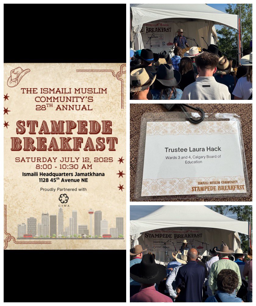Thank you for the invitation to the Ismaili Community’s 28th Annual Stampede Breakfast this morning. A beautiful day to chat with old friends and make new connections. #IsmailiStampede #ProudToBeCBE