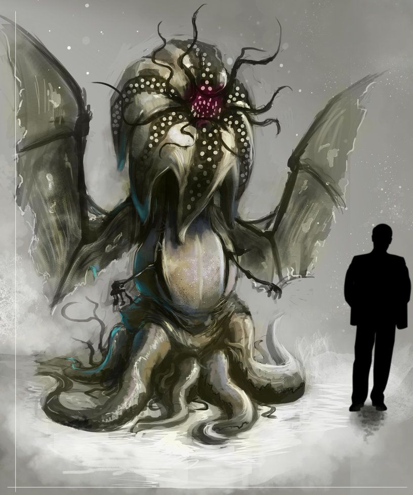HPL_JDeLaughter's tweet photo. 💀All greatly damaged but one, which gives almost seven-foot wing spread. Arrangement reminds one of certain monsters of primal myth especially fabled Elder Things in Necronomicon. These wings seem to be membraneous, stretched on framework of glandular tubing🎨Art: Thomas Philipson💀#HPLovecraft #Lovecraftian #Cthulhu #Dagon #Yogsothoth #Nyarlathotep #Gothic #Monster #Mythos #Apocalypse #HorrorArt #Horror #Scifi