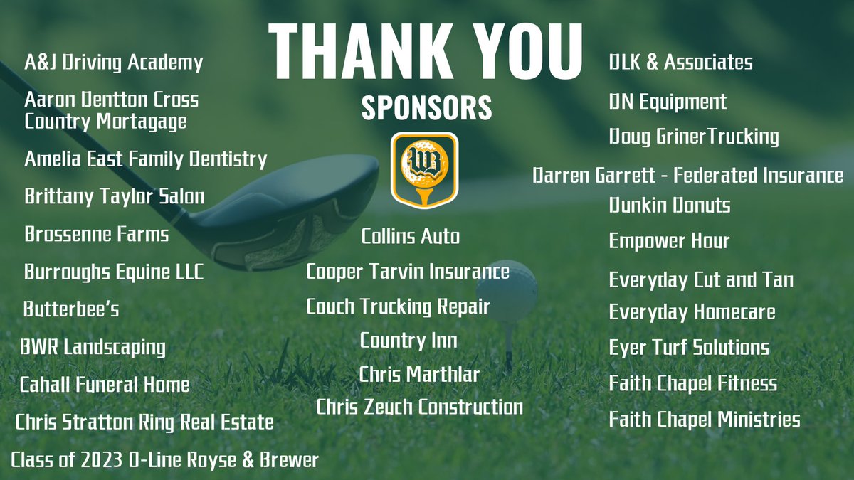 CoachNOsborne's tweet image. Thank you to our Hole Sponsors at this year’s Golf Outing!! We appreciate your support of our program!! #RiseAsOne