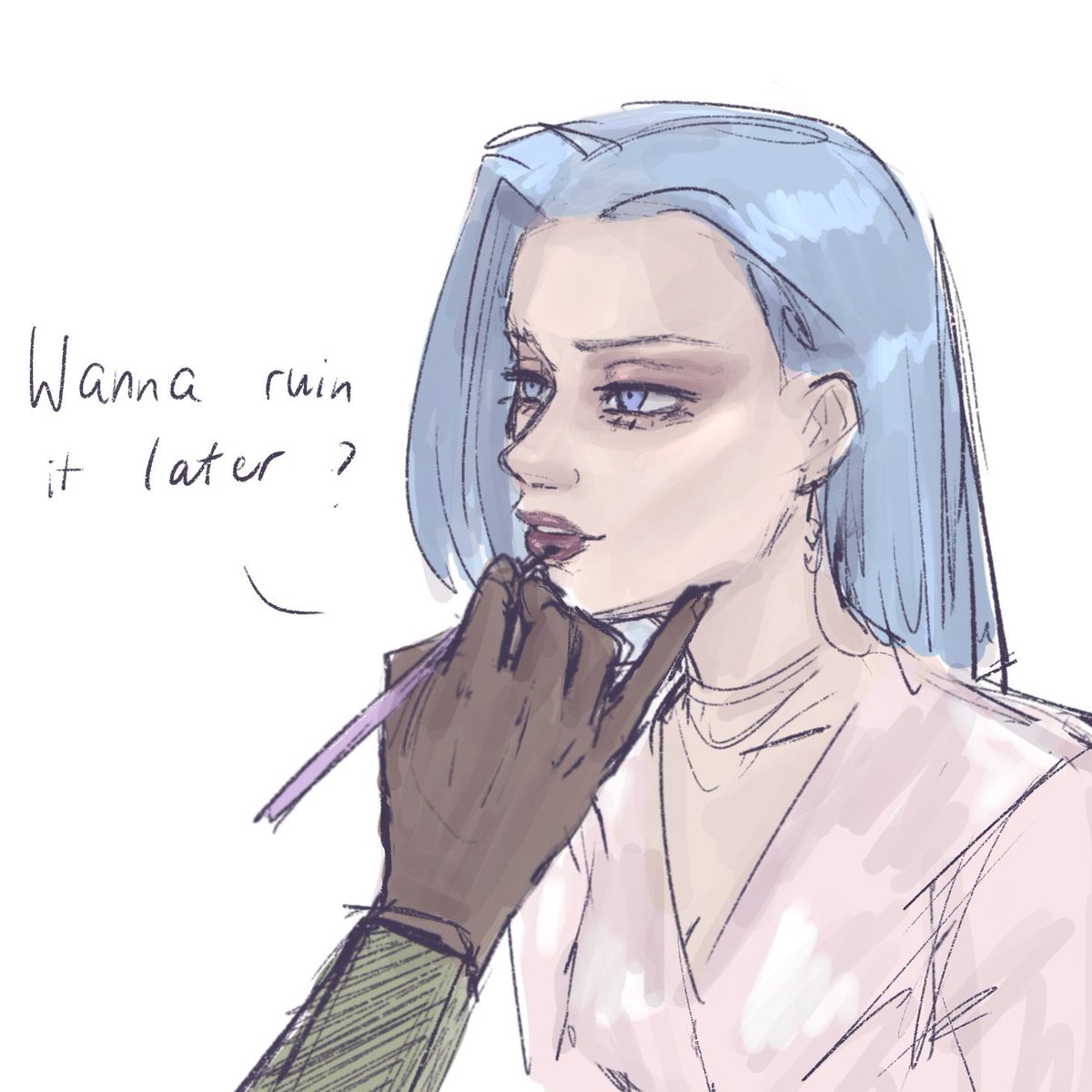 ayushkii's tweet image. Makeup artist Ekko and flirty celebrity Jinx do we see the vision