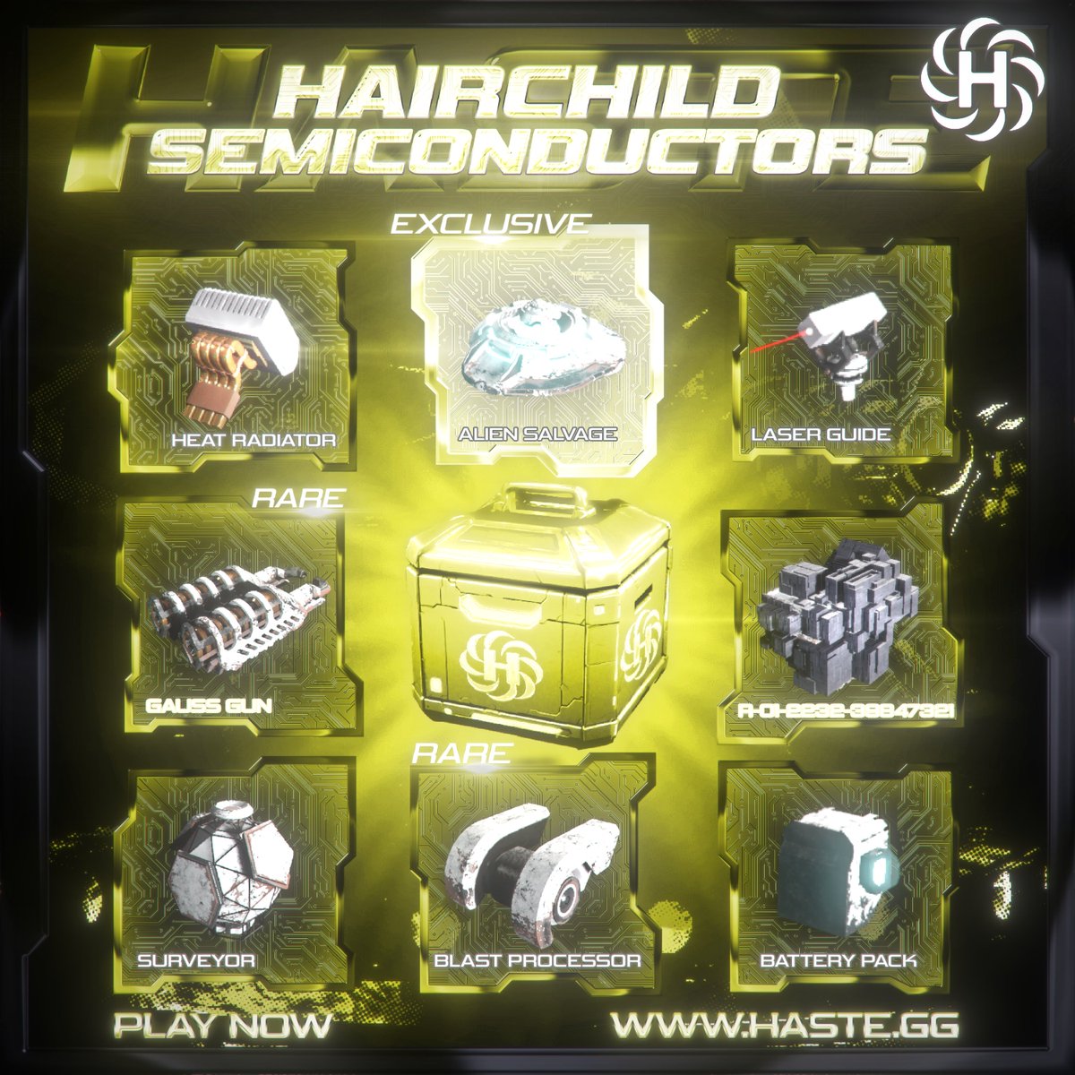 INTRODUCING: HAIRCHILD SEMICONDUCTORS 

Produced by a leading electronics firm, Hairchild focuses on unusual technologies meant for battle domination no matter the scenario.