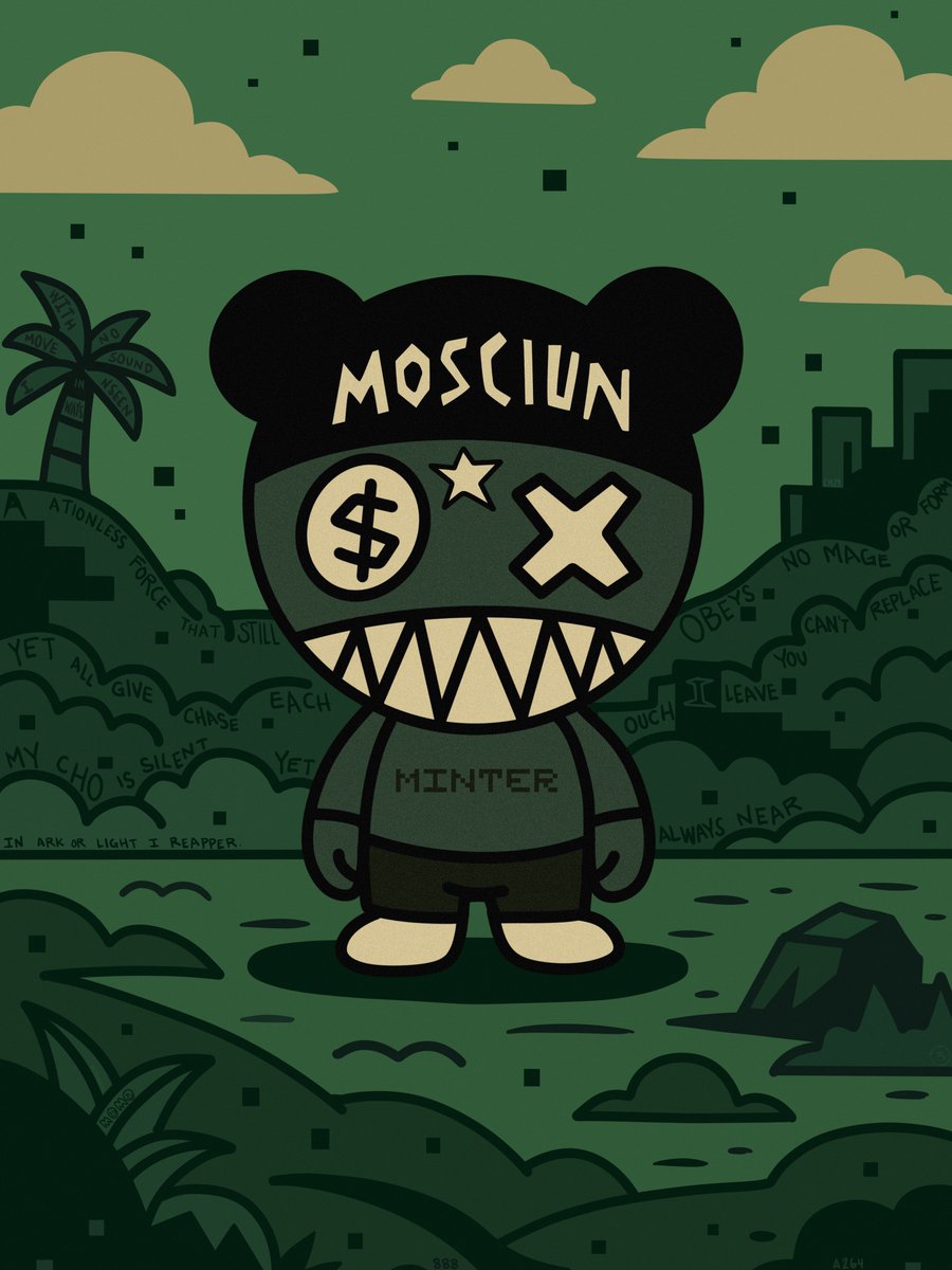 Meet MoMo 😑

555 digital art piece airdrop by Mosciun for Minters 🪂 

You can call this an access pass or a future drop pass that you’re going to want to pair with your OG Mosciun pieces in the future 👀 

Mint Mosciun here: magiceden.us/launchpad/mosc…